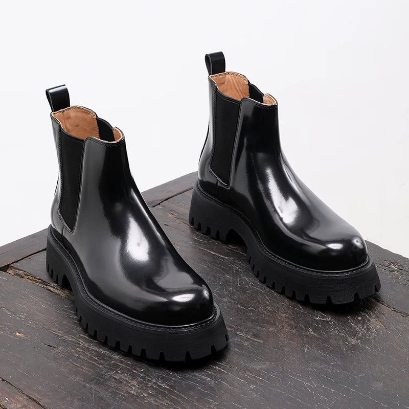 Men's Chelsea Boots, Height Increasing, Thick Sole