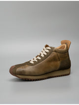 Sitao european station 2026 new arrivalretrocasual style easiest for matchtrendy shoesmen cowhide casual mid-top forrest gump shoes