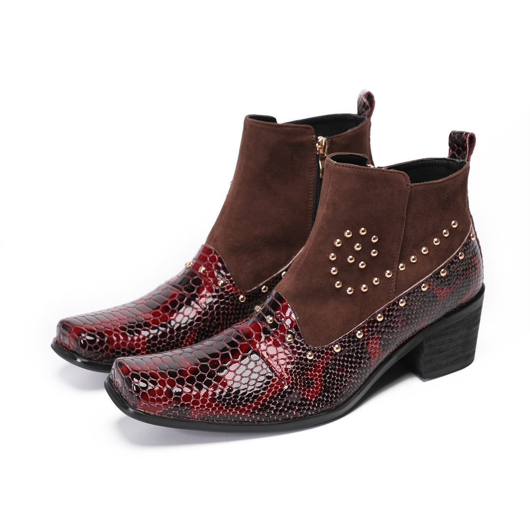 Men's Leather Chelsea Boots – British Style, Thick Sole