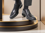 Cross-border 2026 spring/autumn three-panel leather dress shoes for men - anti-slip, business formal