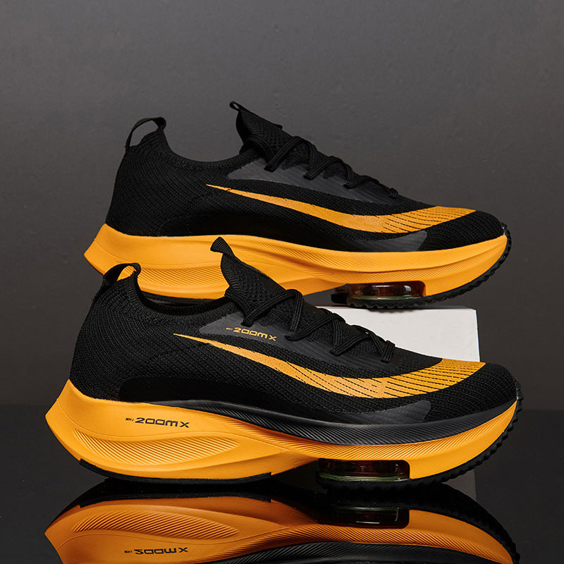 Export shoes men's trendy 2026 summernew arrival flying woven men shoes couple running sports mens shoes