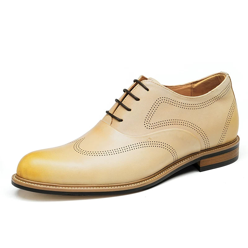 Men's Genuine Leather Leather Shoes, Height Increasing, Business