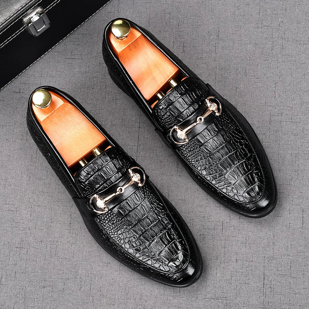 Men's White Loafers, Height Increasing, Slip-On