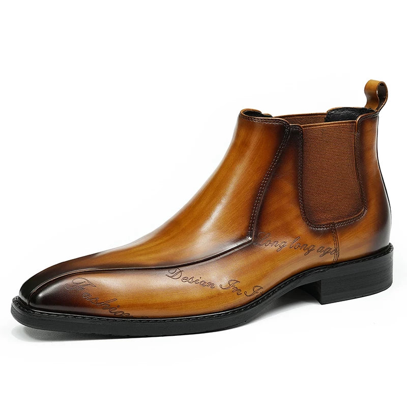 Men's Genuine Leather Martin Boots, British Style