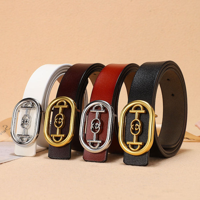 2025 retro women's belt ins net red style cowhide belt fashion jeans belt spot wholesale(P)