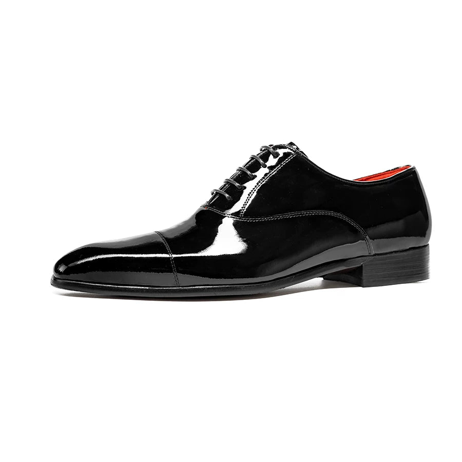 Men's Genuine Leather Leather Shoes, Glossy, British Style