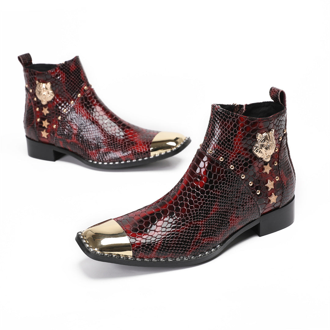 Men's Leather Chelsea Boots – Pointed Toe, British Style – Style 65