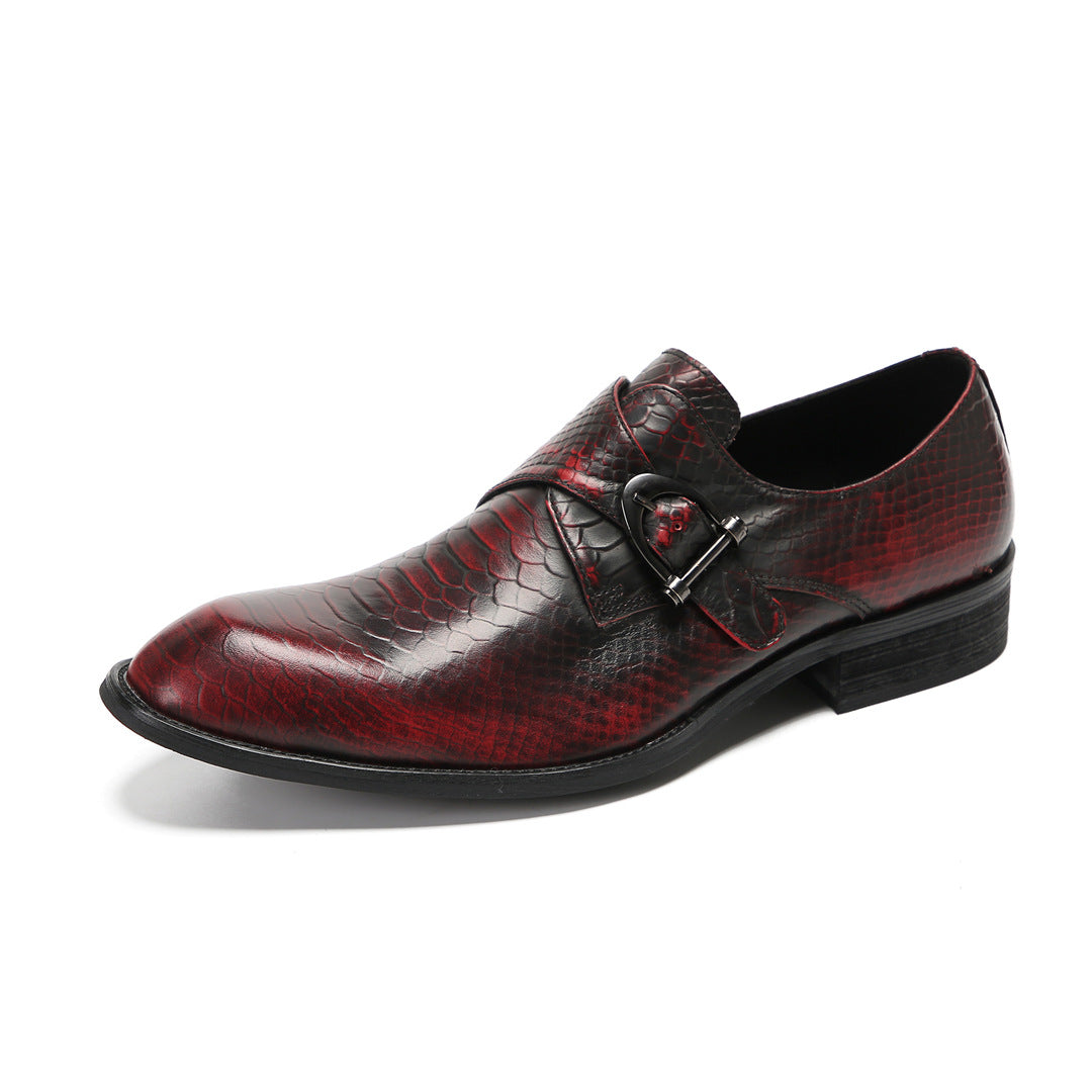 British business dress leather shoes men's wedding groom shoes cowhide pointed Oxford summer breathable handmade men's shoes trend