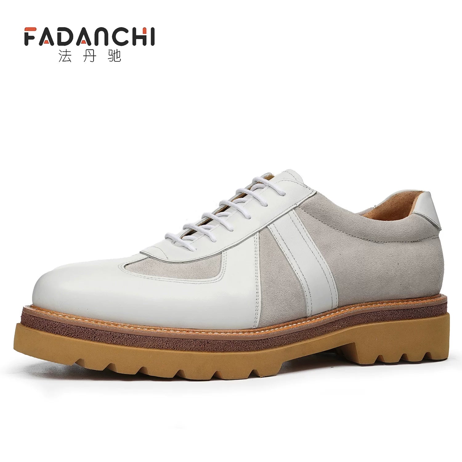 Men's Genuine Leather Leather Shoes, Height Increasing, Thick Sole