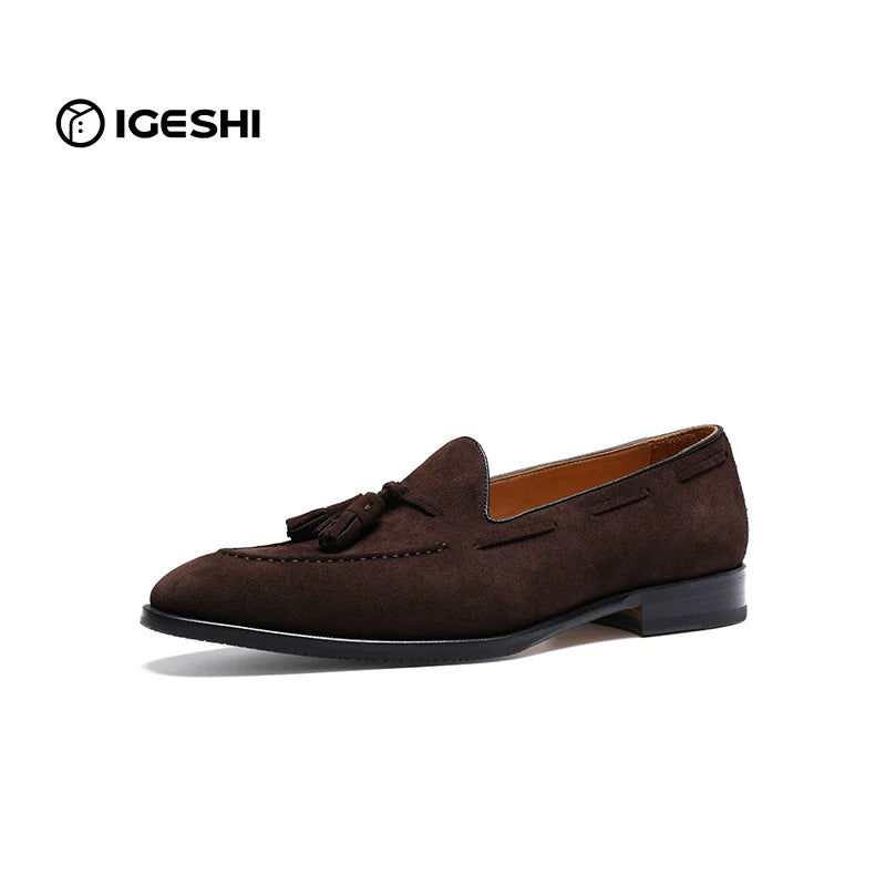 Men's Genuine Leather Loafers, Handmade, Slip-On