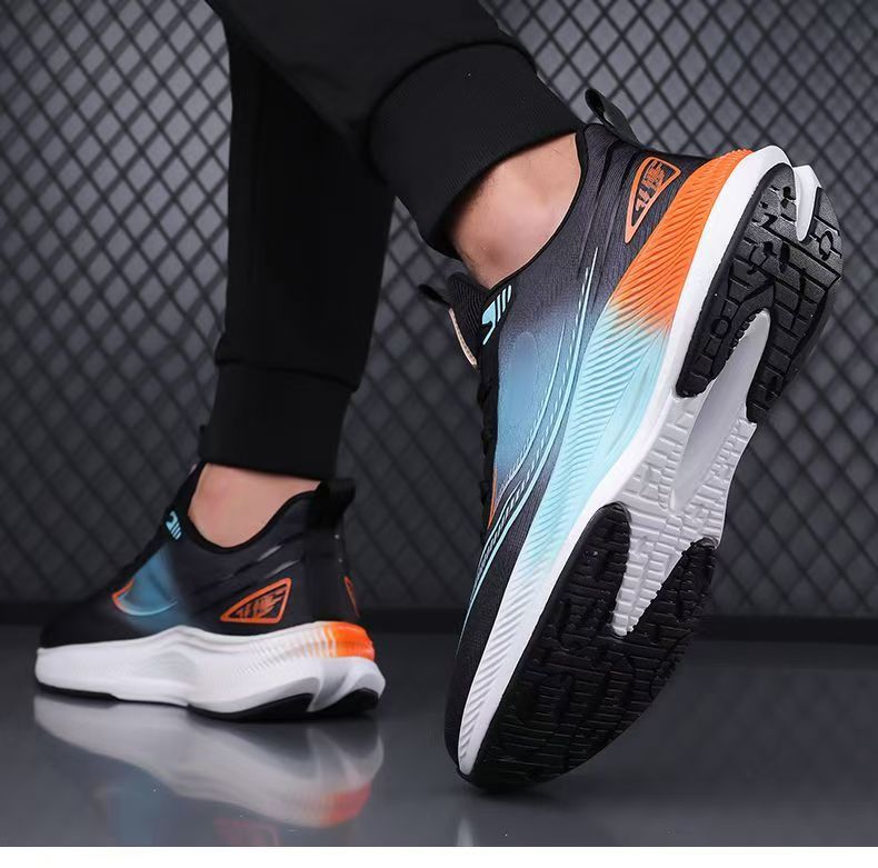 Spring men's fishnet breathable fashion outdoor trendy lightweight versatile running sports shoes - direct from the manufacturer