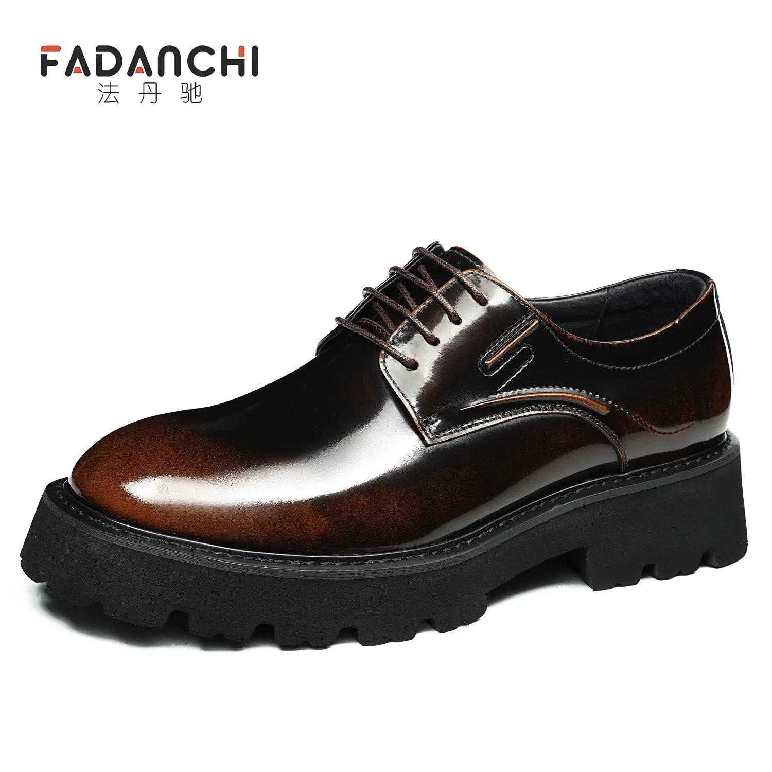 Men's Derby Shoes, Height Increasing, Thick Sole