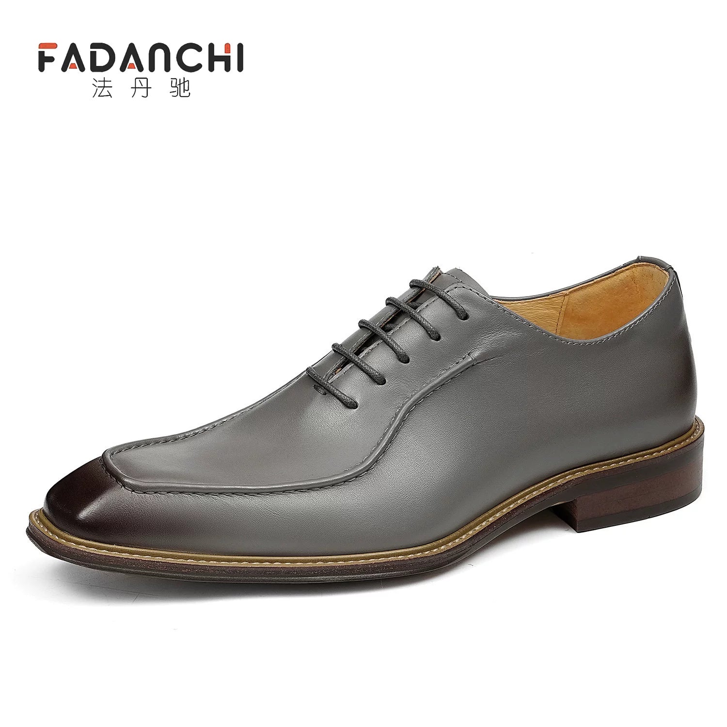 Men's White Genuine Leather Oxford Shoes, Business, Formal