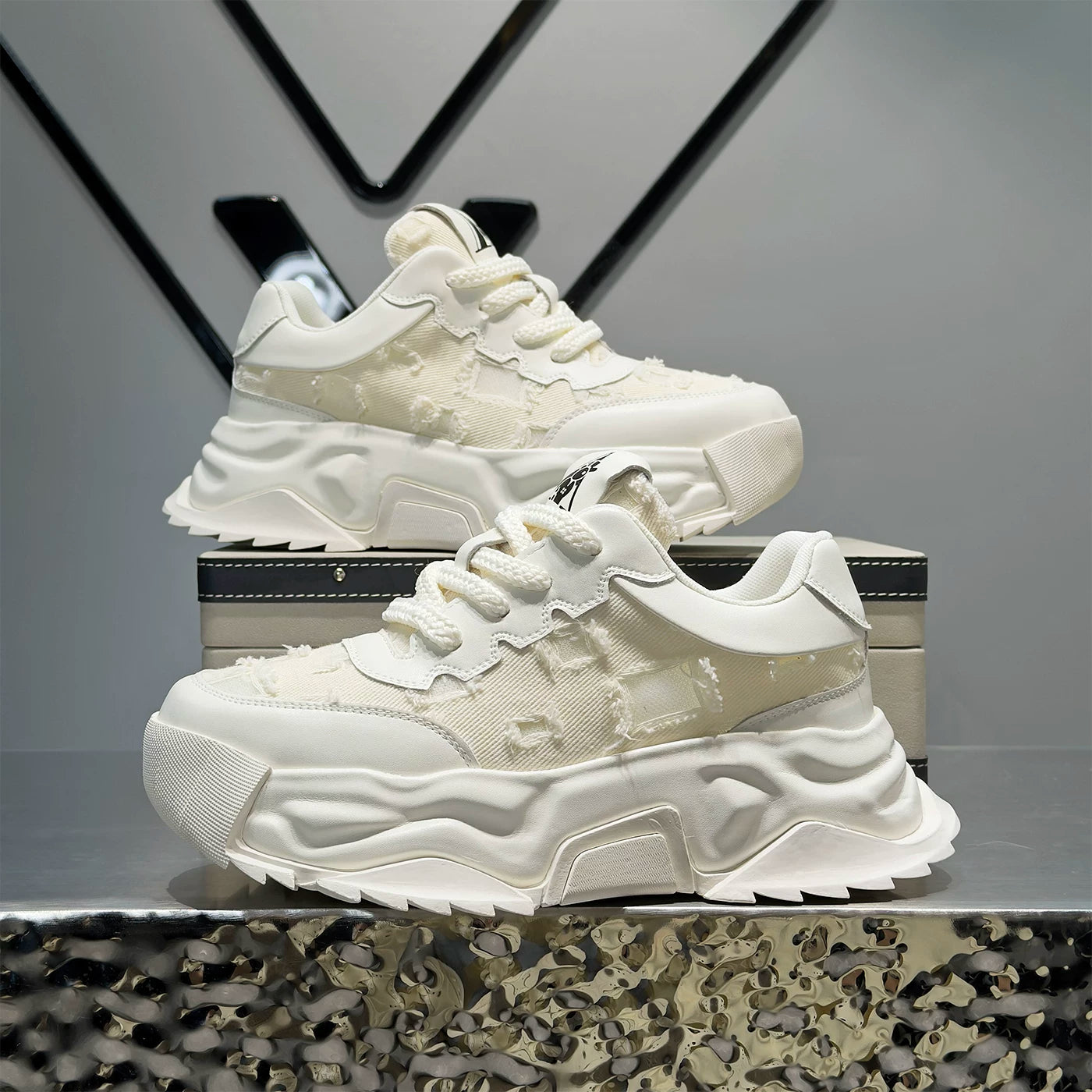 Men's Breathable Trendy Chunky Dad Sneakers 2026 Summer New