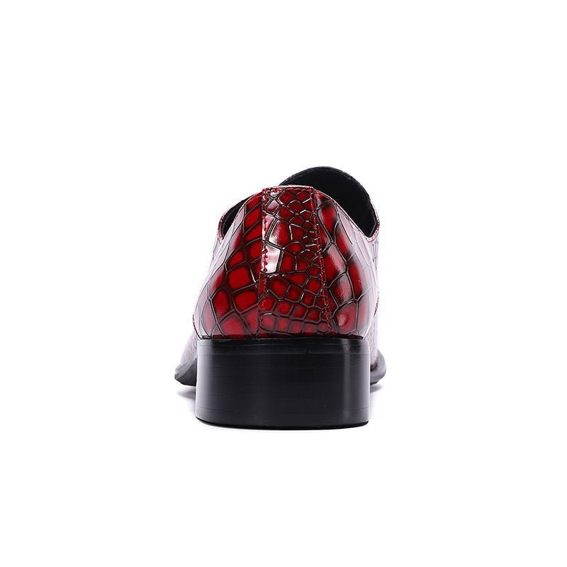 British men's shoes, men's groomsmen's red groom's business formal attire, soft-soled suit, spring casual leather shoes, men's wedding shoes