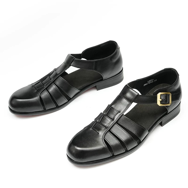 Men's Genuine Leather Sandals, Breathable