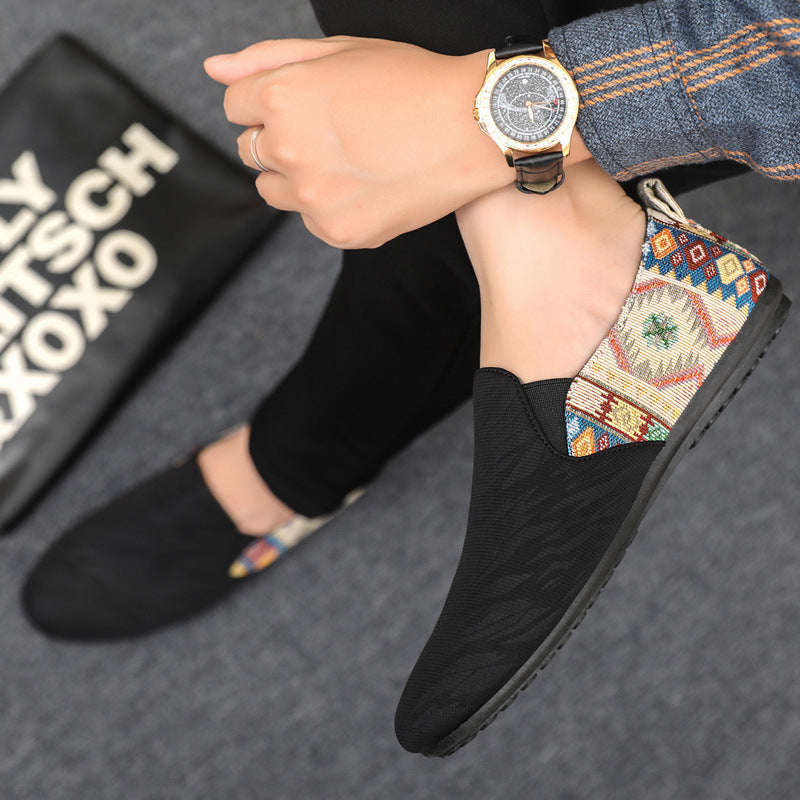 Spring/summer casual sneakers, trendy loafers, men's slip-ons, moccasins, one-step shoes, men's foot 3