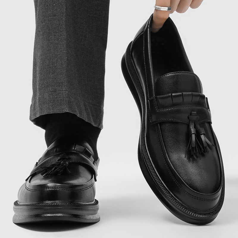 2026 casual business formal breathable wedding shoes winter brogue men's shoes korean style british 6