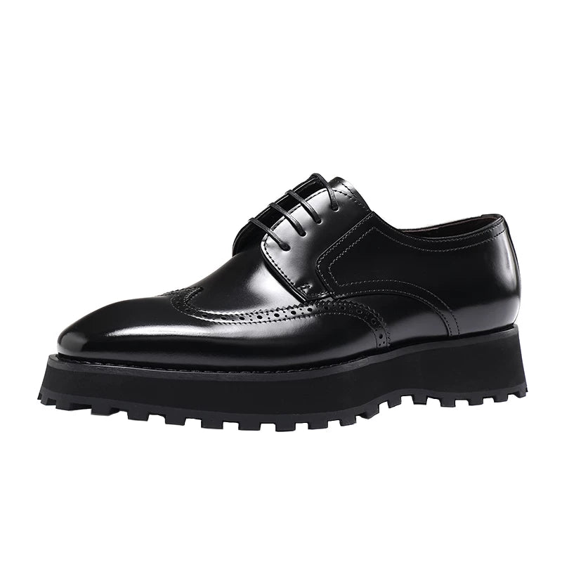 Men's Derby Shoes, Height Increasing, Thick Sole