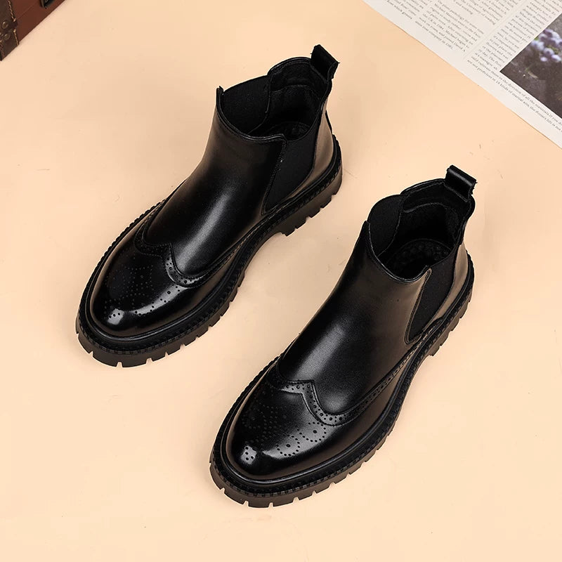 Men's Martin Boots, Height Increasing, Slip-On