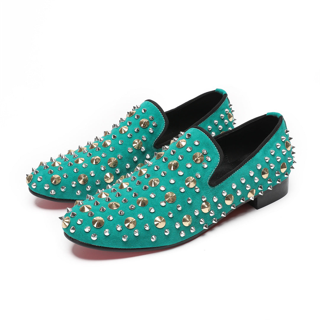 2024 new breathable beanie shoes men's summer casual street canvas lazy driving one pedal low-top shoes rhinestones