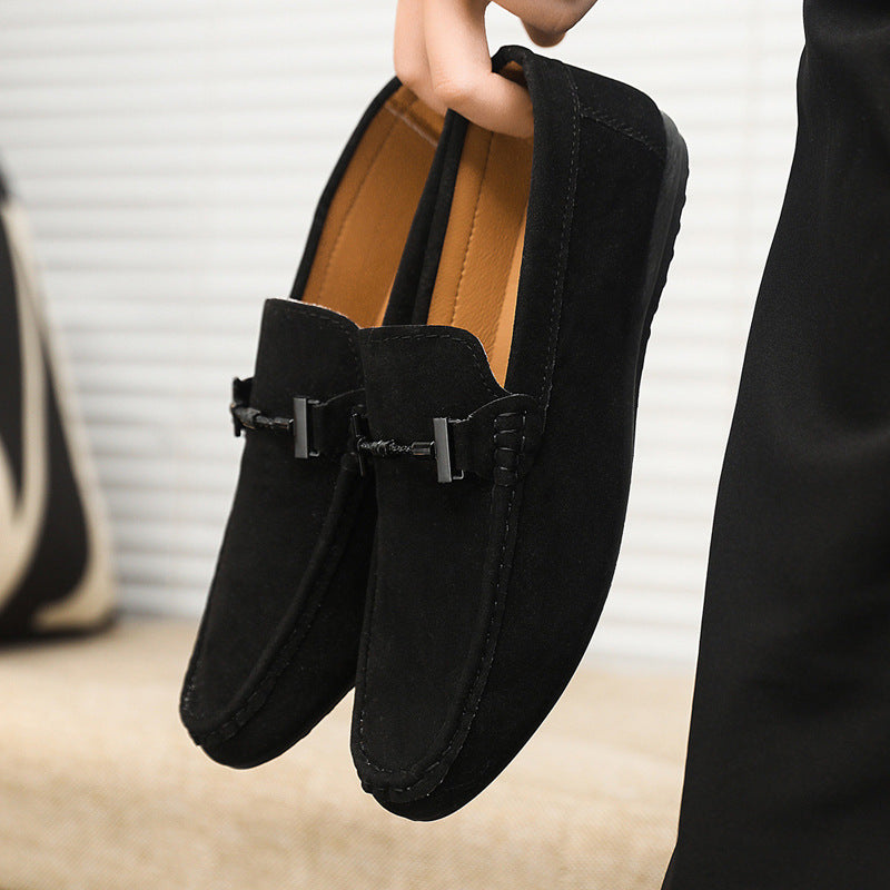 Spring and autumn social guy casual shoes trendy shoes Doudou shoes men lazy shoes cover feet and pedal men's shoes cross-border