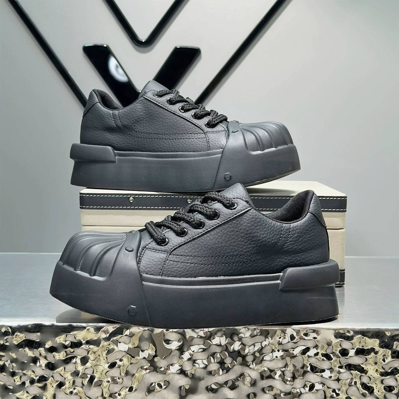 Men's Platform Low-Top Big-Toe Trendy Skate Shoes 2026 New