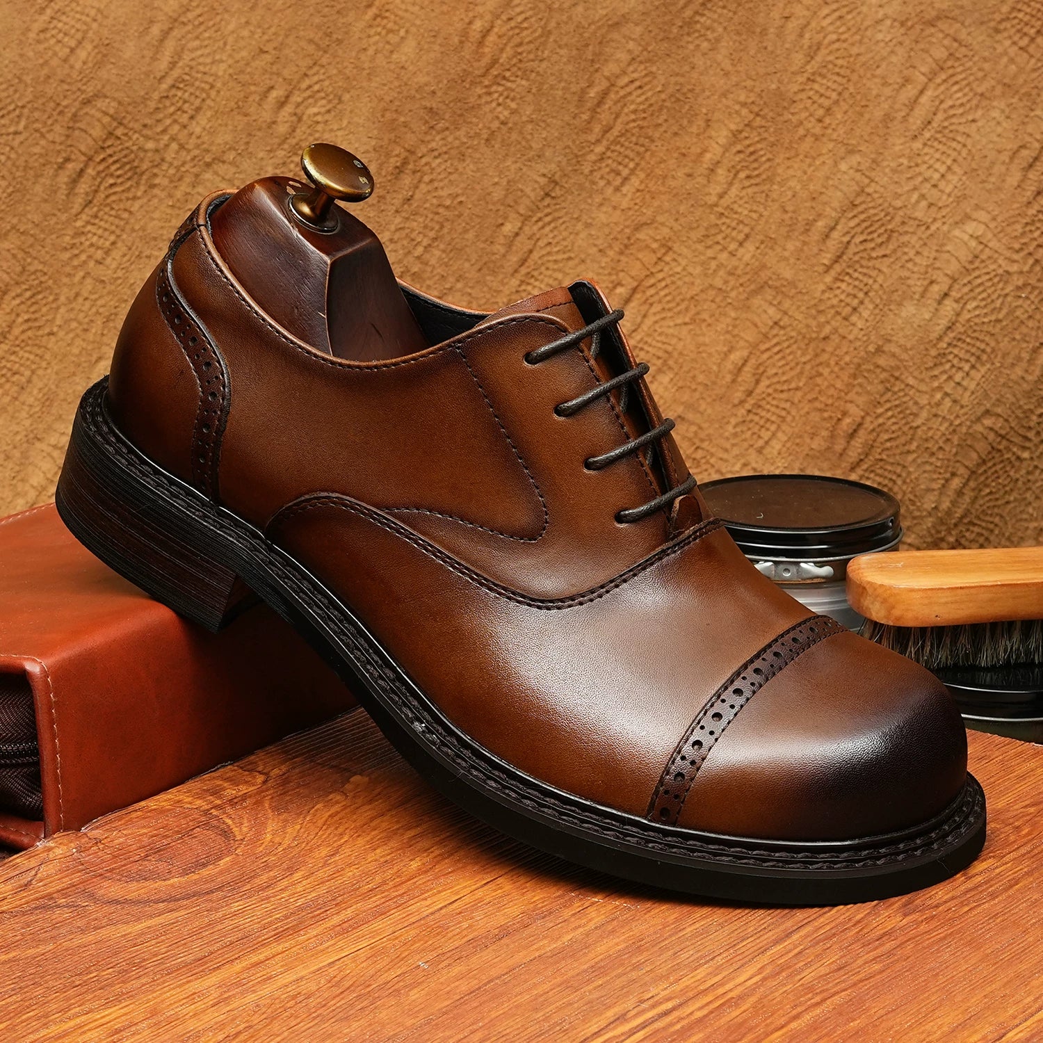 Men's Oxford Shoes, Round Toe, Business