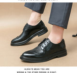 Cross-border 2026 autumn new casual leather shoes fashionable men's business shoes korean style tren