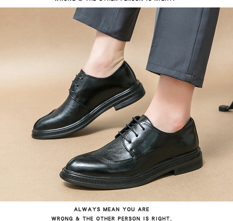 Cross-border 2026 autumn new casual leather shoes fashionable men's business shoes korean style tren