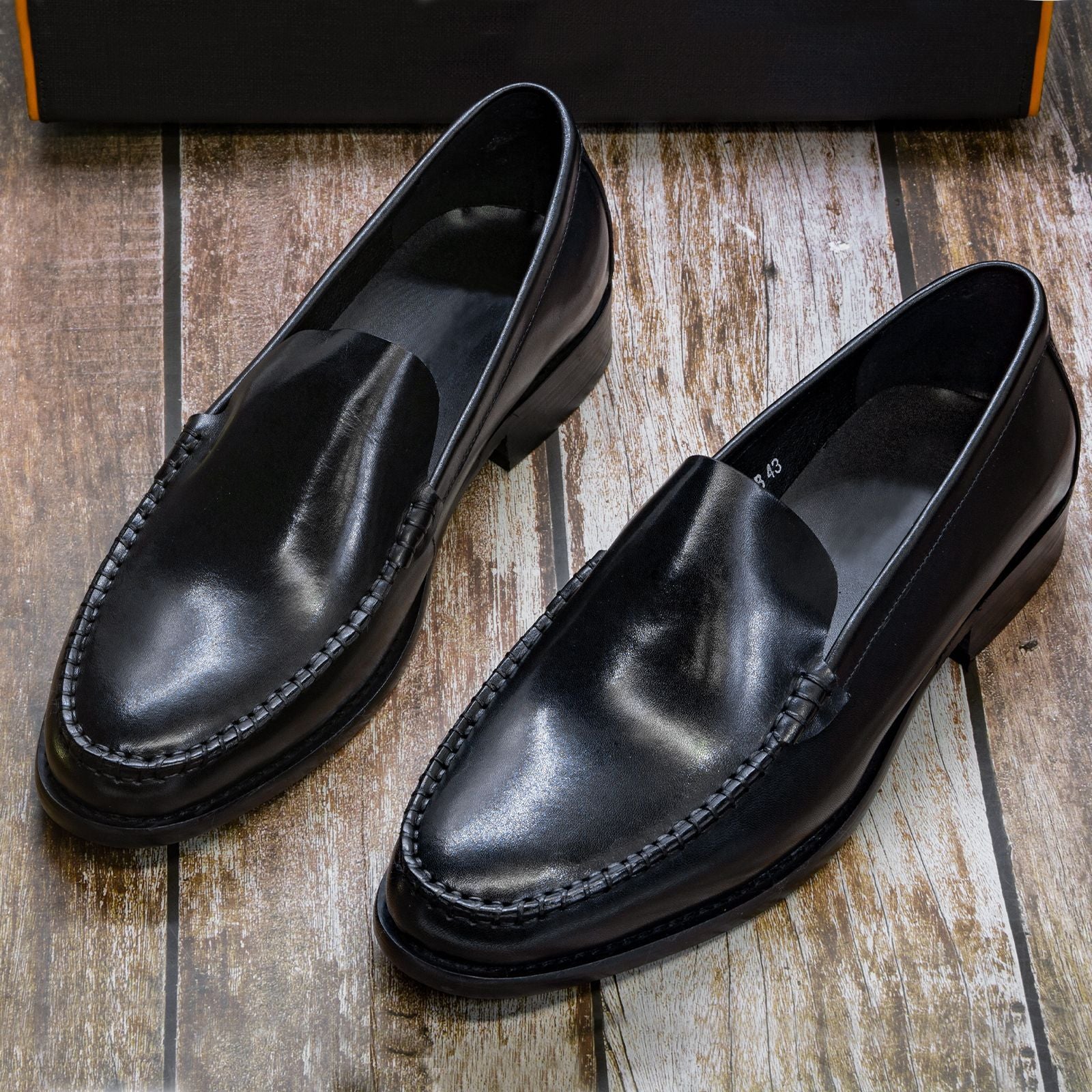 Men's Leather Shoes Leather Custom New Slip-on Leather Shoes Men Gentleman Business Casual Loafers Office Simplicity