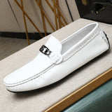 Complete set of soft leather soft bottom men's beanie shoes 2026 spring and summer new arrival breat