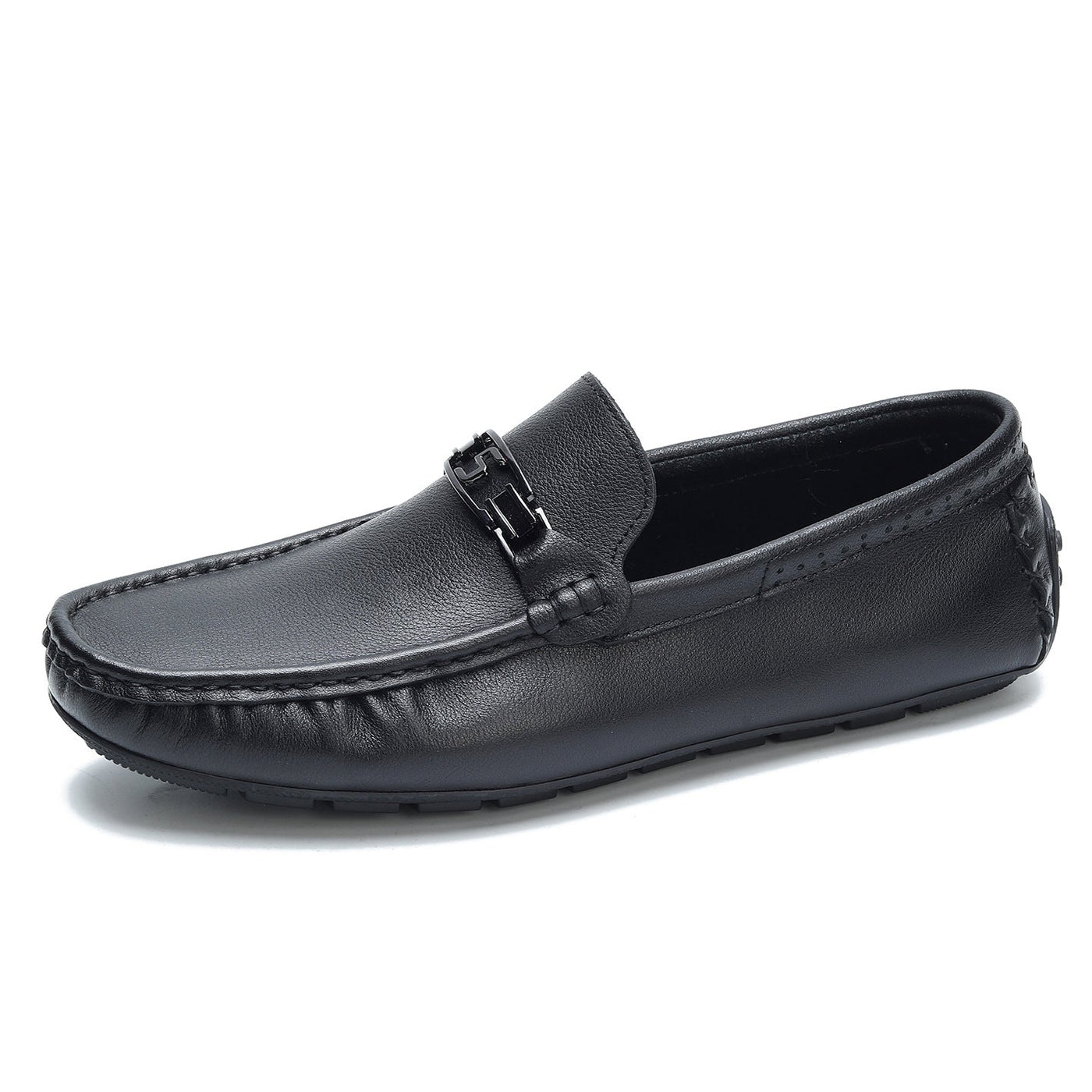 Complete set of soft leather soft bottom men's beanie shoes 2026 spring and summer new arrival breat 7
