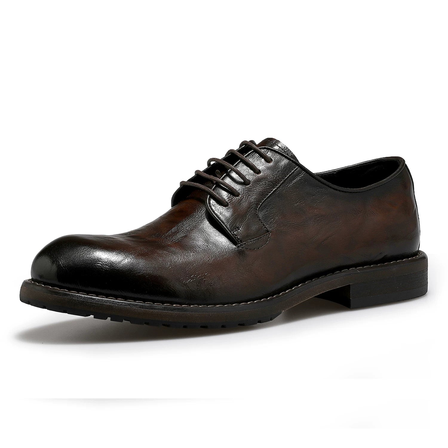 Men's Genuine Leather Derby Shoes, British Style, Business