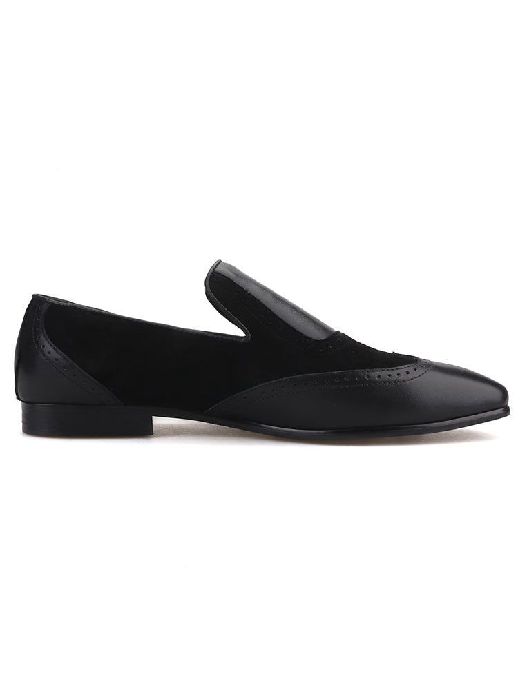 British style retro leather splicing men's slip-on loafers casual business formal shoes for men