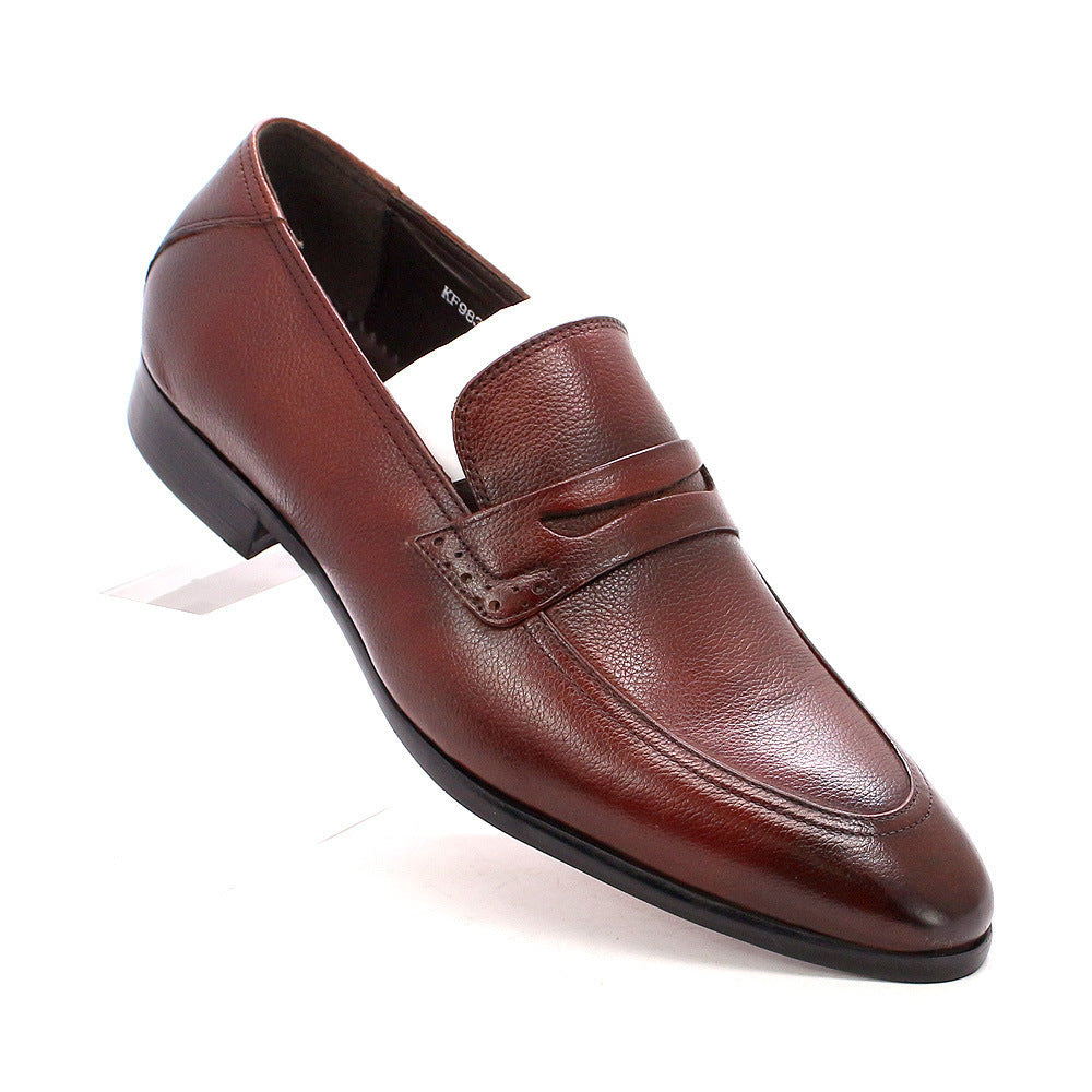 High-End Asian Gentleman Loafers Leather Shoes Men's Wedding Dinner Dress Shoes Handmade Custom Business Men's Shoes Cross-Border