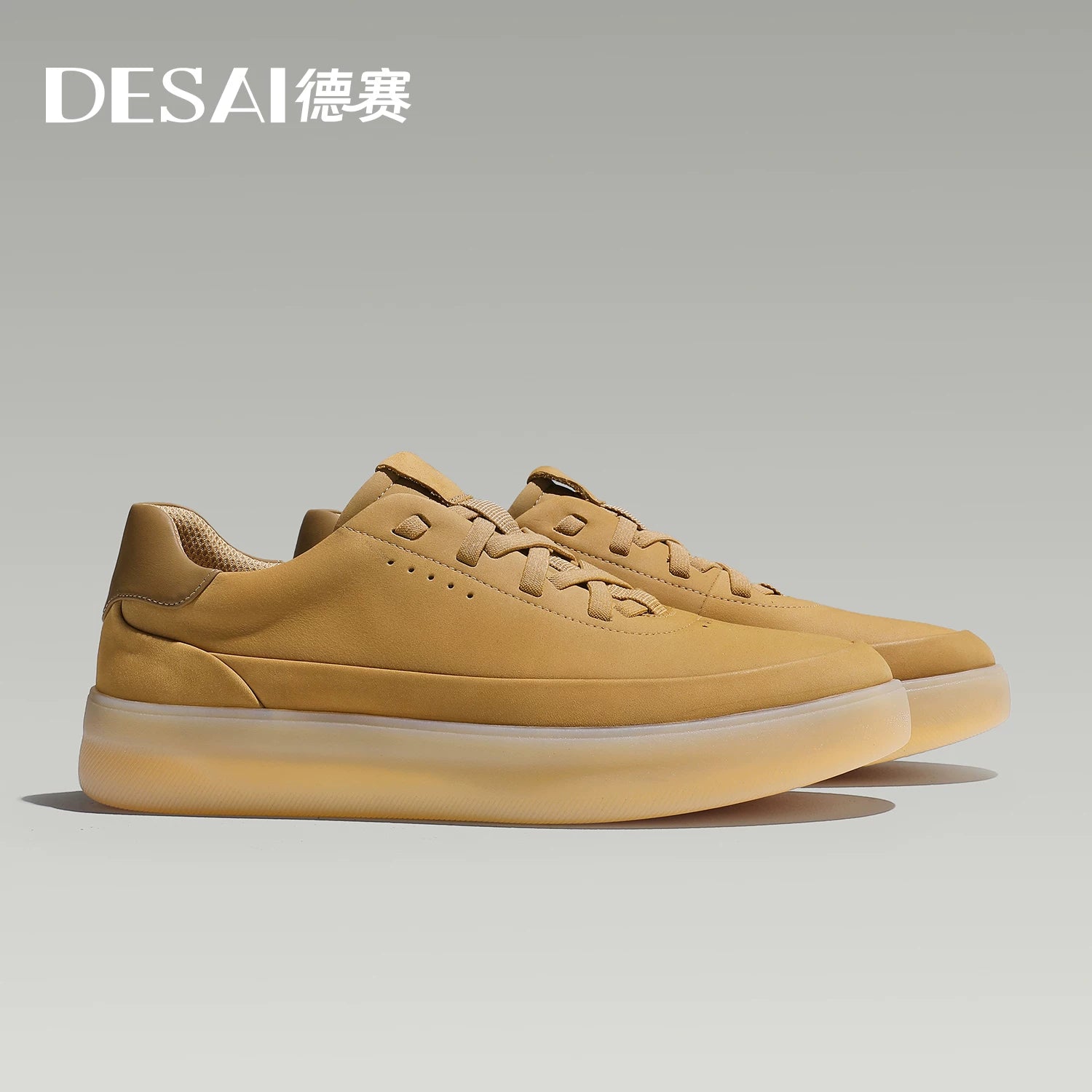 Men's Genuine Leather Skate Shoes, Breathable, Slip-On