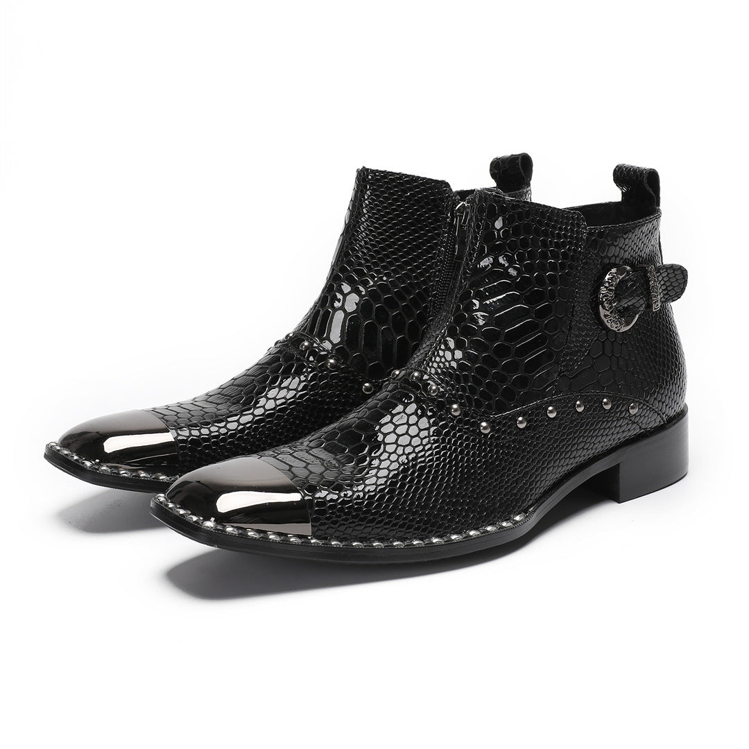 2024 autumn and winter men's boots custom-made small size men's shoes 36 37 large size Martin boots 46 47 48 cowhide Roman leather boots