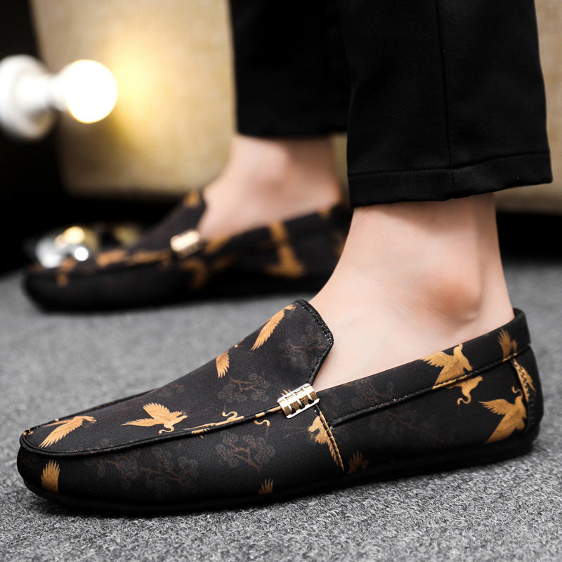 Spring/summer casual sneakers, trendy loafers, men's slip-ons, moccasins, one-step shoes, men's foot