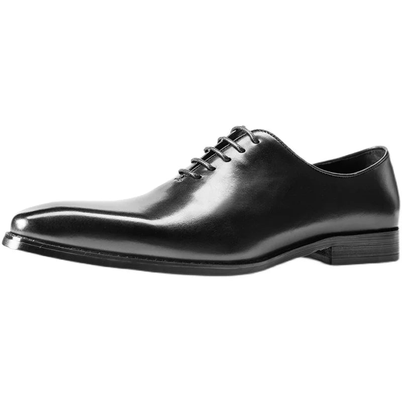 Men's Genuine Leather Leather Shoes, Handmade, Square Toe