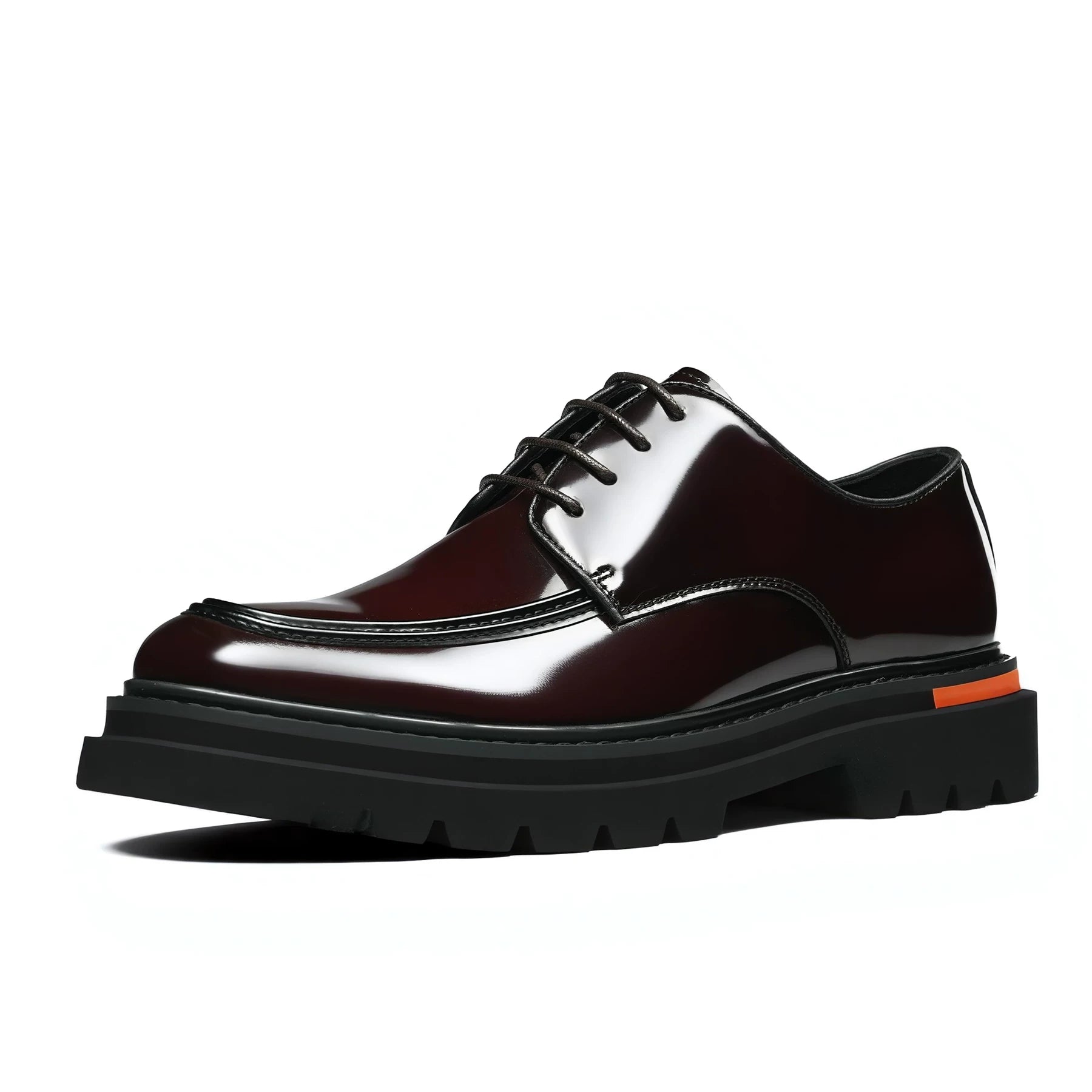 Men's Genuine Leather Derby Shoes, Height Increasing, Thick Sole