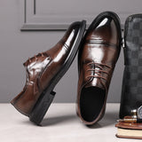 British style wedding groomsmen formal dress shoes - premium derby leather italian business dress shoe