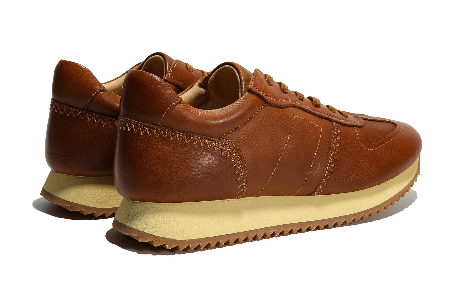 Grandmaster brown european station men's shoes autumretrocasual shoes thick sole british style classyeasiest for match genuine leather agar shoes