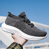 2026 spring new flyknit mesh breathable men's shoes wholesale soft sole comfortable lightweight casual shoes women's shoes