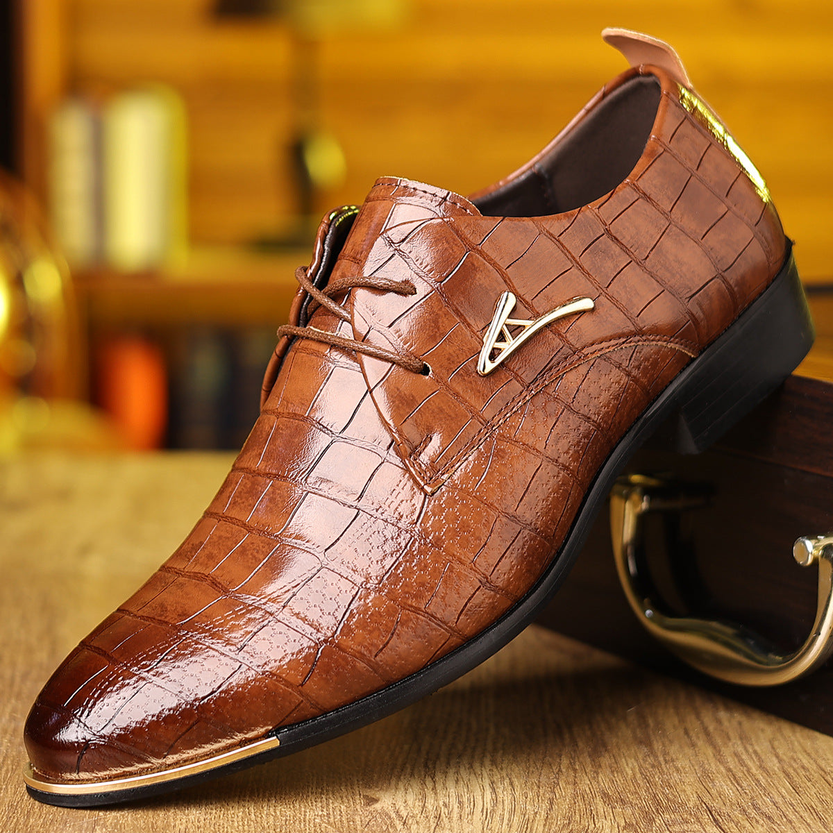 New arrival cross-border mencasualeasiest for matchplus size leather shoes pointed toe fashion busin