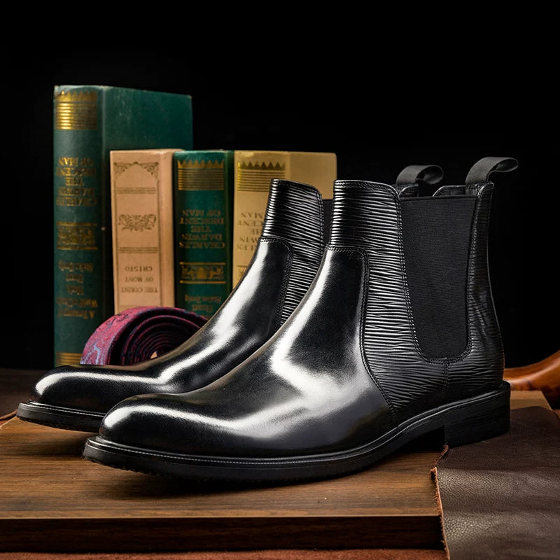 Men's Genuine Leather Martin Boots, British Style