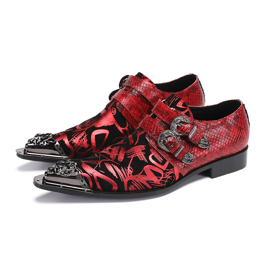 Men's Leather Dress Shoes – Pointed Toe, Lace-Up