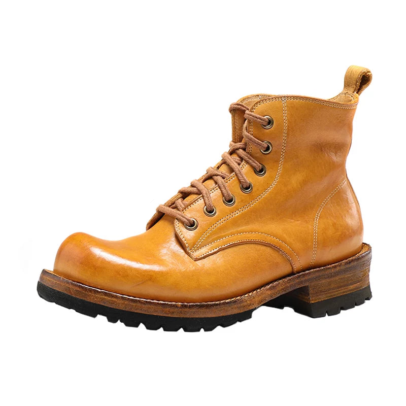 Men's Martin Boots, Thick Sole, Handmade