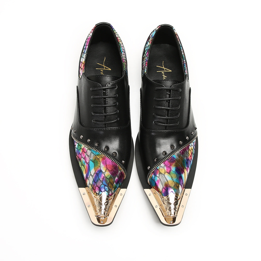 Men's Leather Derby Formal Shoes – Business, British Style – Style 15