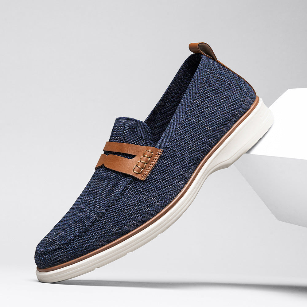 Men's Leather Loafers - Comfortable Non-Slip Business Shoes 11